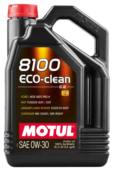 Motul 5L Synthetic Engine Oil 8100 0W30 4x5L ECO-CLEAN ACEA C2 API SM ST.JLR 03.5007 Buy Direct