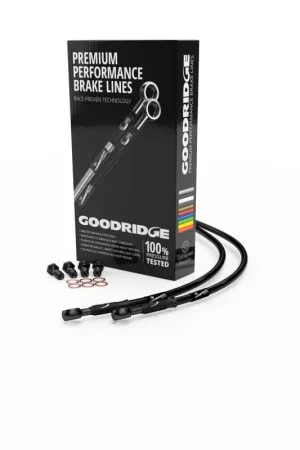 Authentic Goodridge 20-23 Harley-Davidson FLTRK (w/ABS) Black Front Brake Line w/Black Fitting