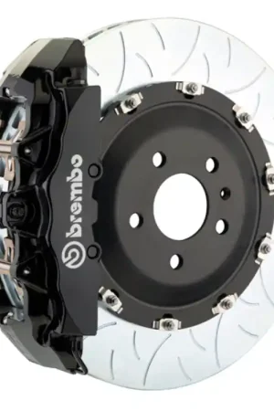 Brembo 14-18 A45 AMG Front GT BBK 6 Piston Cast 380x34 2pc Rotor Slotted Type3-Black Luxury