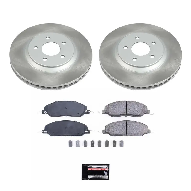 Power Stop 05-10 Ford Mustang Front Semi-Coated Rotor Kit Worldwide Shipping