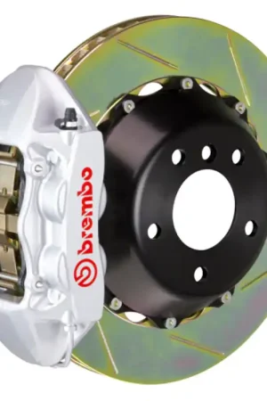 Must Have Brembo 08-13 M3 (E90/E92/E93) Rear GT BBK 4 Piston Cast 380x28 2pc Rotor Slotted Type-1-Silver