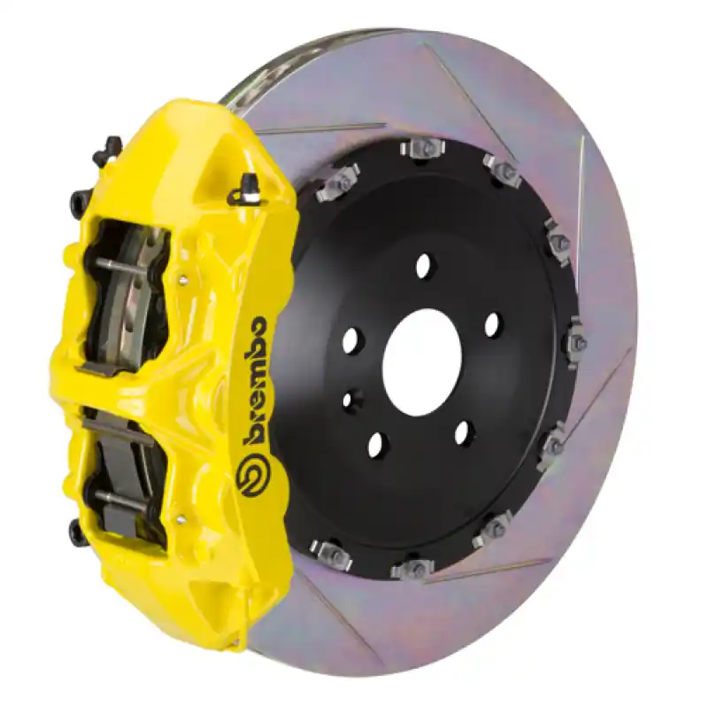 One Day Deal Brembo 08-09 F430 Scuderia Front GT BBK 6 Piston Cast 405x34 2pc Rotor Slotted Type-1- Yellow