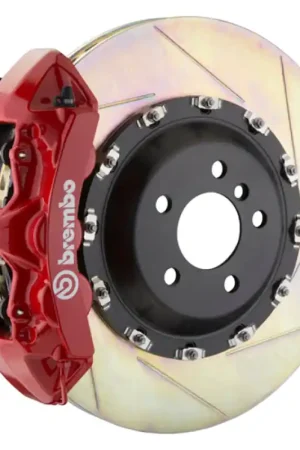 Brembo 03-13 Flying Spur Front GT BBK 6 Piston Cast 411x34 2pc Rotor Slotted Type1 -Red Free Returns