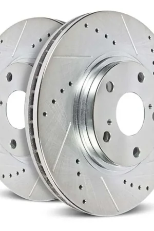 Sale Power Stop 22-24 Ford Maverick Front Drilled & Slotted Rotor (Pair)