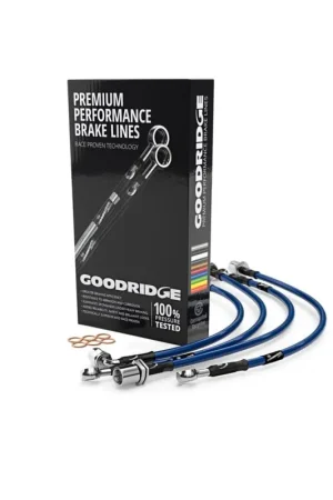 Goodridge 08-11 Toyota Land Cruiser Stainless Steel Brake Lines - Electric Blue One Day Deal