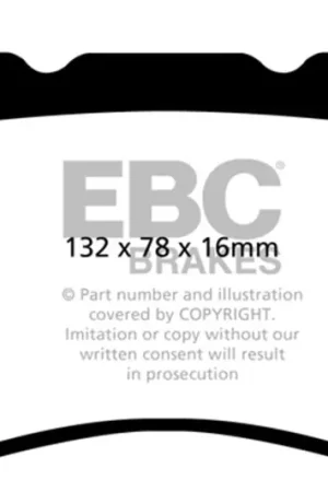 EBC 2016+ Cadillac CT6 2.0L Turbo Yellowstuff Front Brake Pads Top Pick