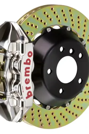 Hot Deal Brembo 13-18 Focus ST Front GTR BBK 4 Piston Billet365x29 2pc Rotor Drilled- Nickel Plated