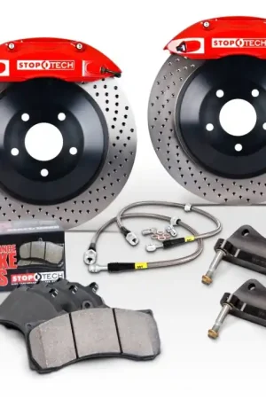 StopTech 09-17 GMC Yukon w/ Red ST-60 Calipers 380x32mm Slotted Rotors Front Big Brake Kit Today Only