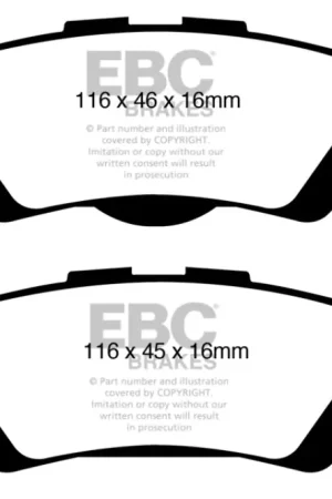 EBC 08+ Toyota Venza 2.7 Ultimax2 Rear Brake Pads Popular