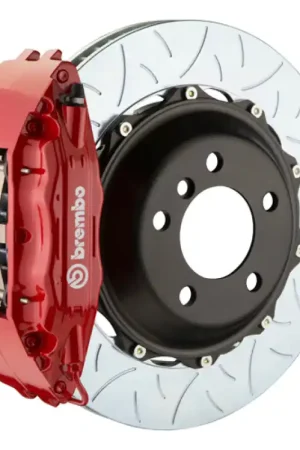 Brembo 99-01 Skyline GTR Front GT BBK 6 Piston Cast 355x32 2pc Rotor Slotted Type-3-Red Final Sale