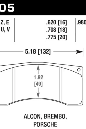 Hawk Brembo / Alcon / Porsche DTC-30 Motorsports Brake Pads Last Chance