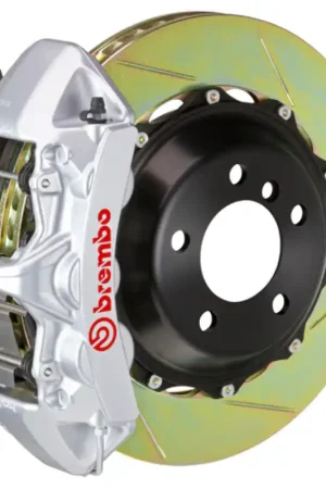 Brembo 05-13 Corvette Front GT BBK 6 Piston Cast 380x32 2pc Rotor Slotted Type1-Silver Crafted