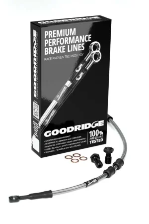 Goodridge 05-15 HD XL883L +2in Clear Brake Line Kit w/Stainless Steel Fittings Best Choice