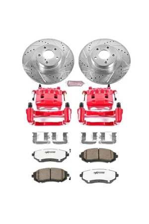 Authentic Power Stop 05-06 Saab 9-2X Front Z26 Street Warrior Brake Kit w/Calipers