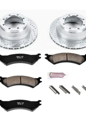 Weekend Sale Power Stop 03-05 Ford E-350 Club Wagon Rear Z23 Evolution Sport Brake Kit