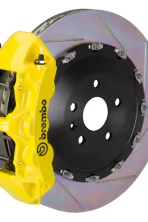 Brembo 21+ Model S Plaid/Model X Plaid Fr GT BBK 6Piston Cast 405x34 2pc Rotor Slotted Type1-Yellow Low Price