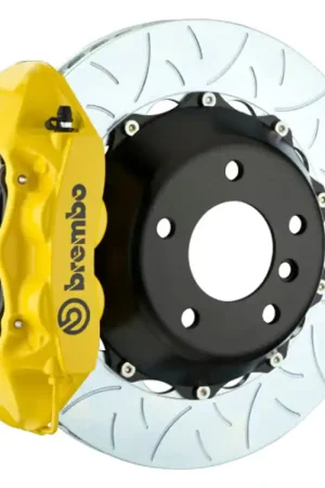Low Price Brembo 04-11 612 Scaglietti Rear GT BBK 4 Piston Cast 380x28 2pc Rotor Slotted Type-3- Yellow