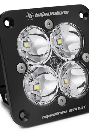 Flush Mount LED Light Pod Black Clear Lens Work/Scene Pattern Squadron Sport Baja Designs Fresh Stock