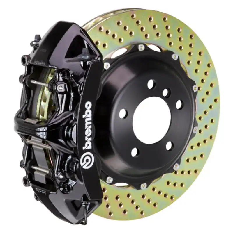Brembo 14-19 Corvette C7/C7 Z51 Front GT BBK 6 Piston Cast 380x32 2pc Rotor Drilled-Black Crafted