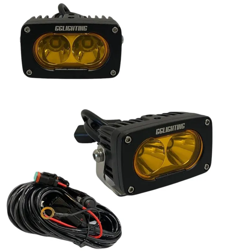 Crafted GP10 Offroad LED Pod Bundle Amber With Free Wiring Harness