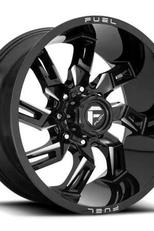 Last Chance Aluminum Wheels 22X10 Lockdown D747 8 On 180 Gloss Black Milled 124.3 Bore -18 Offset Fuel Off Road Wheels