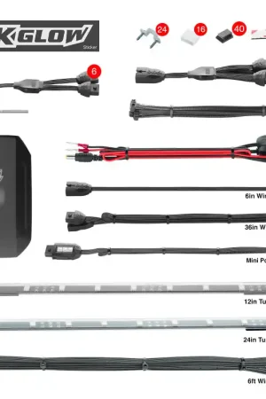 XK Glow Million Color XKCHROME App Controlled Offroad UTV Kit 2x24In Tube + 10x12In Tube + 16xPods Exclusive Offer