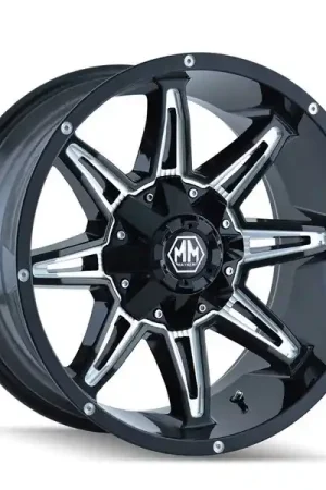 Special Discount Mayhem Wheels Rampage 8090 Gloss Black w/ Milled Spokes 20x9 18mm Offset 8x180