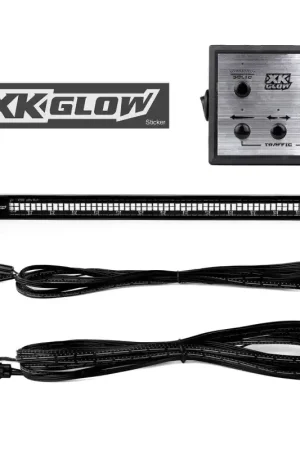 Buy Direct XK Glow Tube Strobe Lights w/ Traffic Modes Ultra LEDs + Solid On - Blue and Red 8pc 12in