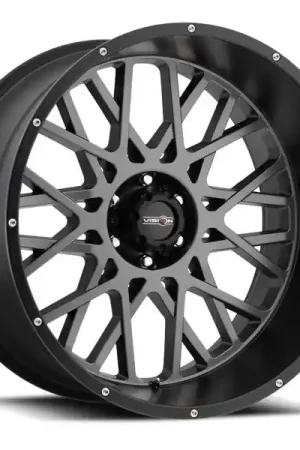 Vision Wheels Rocker 412 Anthracite with Satin Black Lip 18x9 12mm Offset 5x139.7 (5x5.5) Price Drop