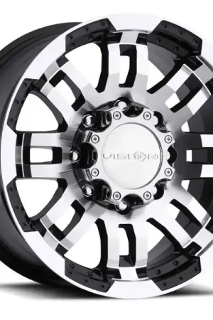 Vision Wheels Warrior 375 Gloss Black Machined Face 16x8 0mm Offset 5x114.3 (5x4.5) Premium