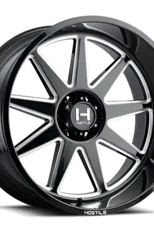 Hostile Wheels Omega H121 Blade Cut 20x10 -19mm Offset 5x139.7 (5x5.5) Hassle-Free Returns