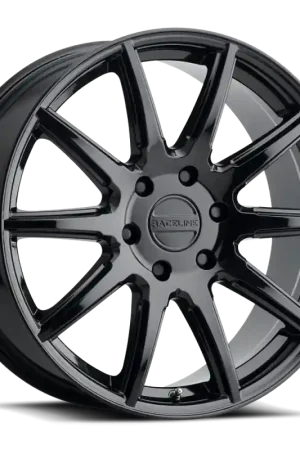 Free Returns Raceline 159B Spike 18x8in / 5x127 BP / 35mm Offset / 78.1mm Bore - Gloss Black Wheel