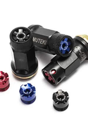 Wheel Mate Muteki Aluminum Closed End Cap 12 X 1.50- Red (24 PCS) Exclusive Offer