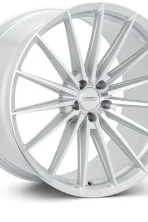 Fresh Stock Vossen HFX-4 19x9.5 - 5x112 - ET35 - Deep - 66.5 - Silver Polished Wheel
