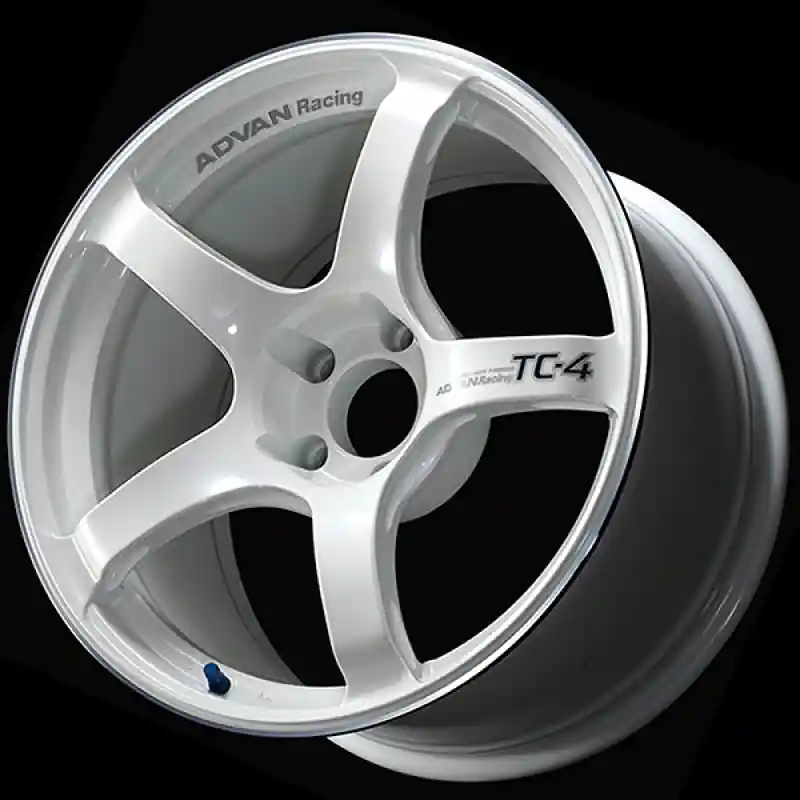 Bulk Order Advan TC4 17x6.5 / +40 Offset / 4x100 / 63mm Bore / Racing White Metallic and Ring