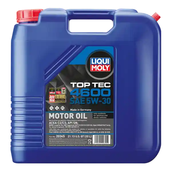 LIQUI MOLY 20L Top Tec 4600 Motor Oil SAE 5W30 Today Only
