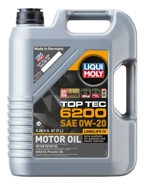 Free Shipping LIQUI MOLY 5L Top Tec 6200 Motor Oil SAE 0W20