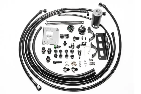 Radium Engineering 08-15 Cadillac CTS-V Fuel Hanger Plumbing Kit - Stainless Filter Premium
