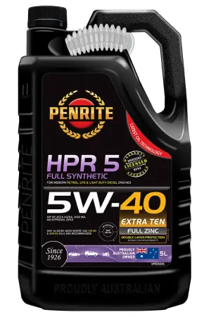 Weekend Sale Penrite HPR 5 5W-40 Full Synthetic Engine Oil HPR5 5L - HPR05005 (Pickup Only)