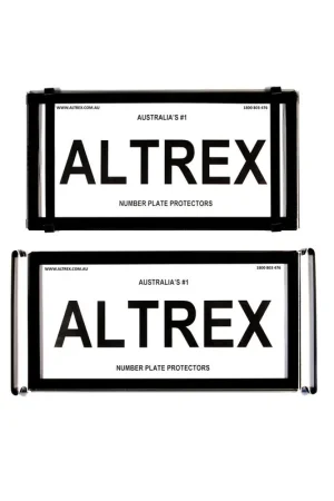 Altrex NSW, VIC, TAS, QLD, US \\/ International Black Number Plate Protectors - without Lines - 9BNL Deal