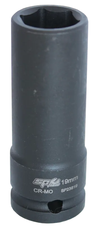 SP Tools 1\\/2 inch Dr Deep Impact Sockets - 6pt Metric - Individual, Size: 19mm - SP23819 In Demand