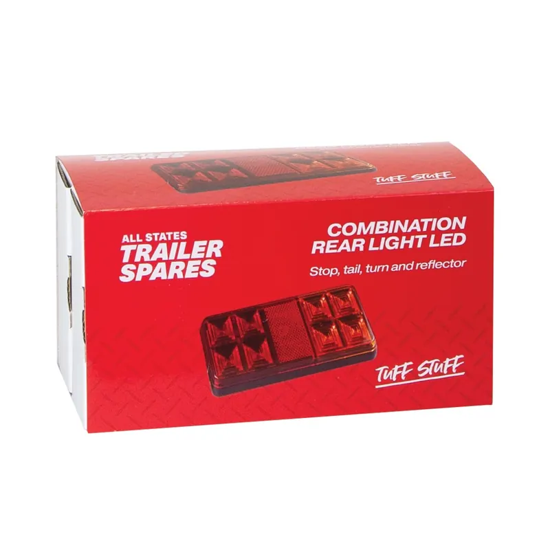 Brand New ASTSS 12\\/24V LED Rectangle Combination Trailer Lamp Combo (Pair) - R4122LEDSTR