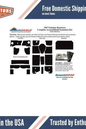 Trunk Panel Kit (Cardboard) for 1967 Ford Fairlane Original