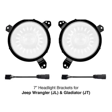 Deal XK Glow Universal Fog Light Mounting Brackets for Jeep Wrangler JL and Gladiator JT Models 4In - XK-MNT-JL-FOG