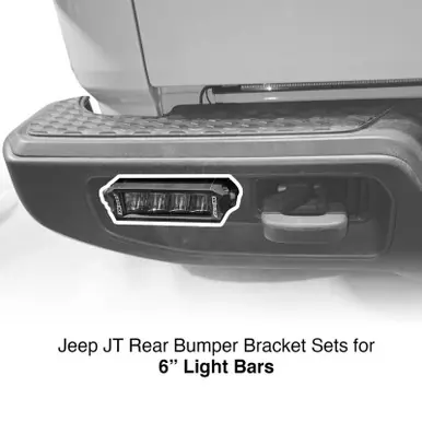 XK Glow Jeep JT Rear Bumper Bar Bracket Kit 6In - XK-BRC-JT-RB Trending