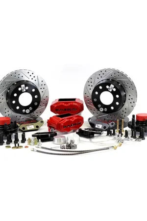 Hot Picks Baer Brakes 4301432HO-1X Baer Brakes 11" SS4+ Front Brake Kit, Hugger Orange, Slot, Std. Studs