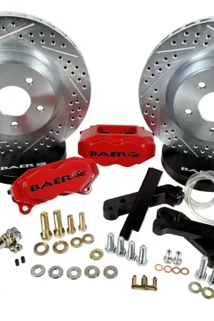 Baer Brakes 4261447S-11 Baer Brakes 13" SS4 Front Brake Kit, Silver, Slot, ARP Studs Genuine