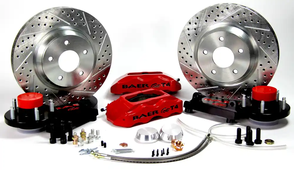 Baer Brakes 4261275R-11 Baer Brakes 13" Track4 Front Brake Kit, Red, Slot, ARP Studs Reduced Price