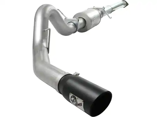 Last Chance aFe Power ATLAS 4in Aluminized Steel Cat-Back Exhaust w/Black Tip for Ford F-150 11-14 V6-3.5L (tt) #49-03041-B