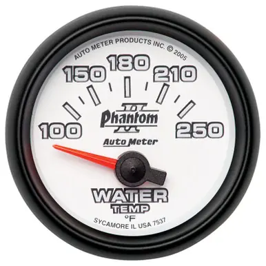 Autometer Phantom II 52.4mm SSE 100-250 Deg F Water Temperature Gauge - 7537 No Minimum Order